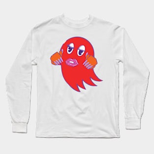 Gamer Ghost Red Long Sleeve T-Shirt